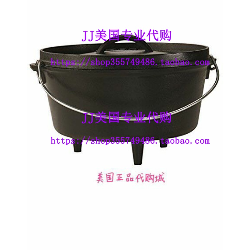 极速Lodge L10DCO3 Cast Iron Deep Camp Dutch Oven, Pre-ZSeaso