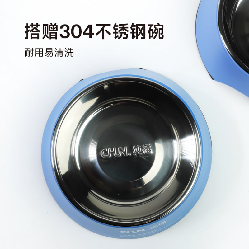 极速纯福宠物碗A5食品级密v胺狗碗猫碗搭赠304不锈钢碗防打翻宠物