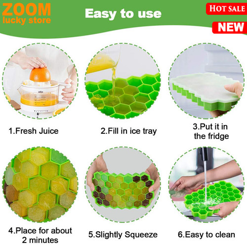 新品Ice Cube Maker Silicones IceC Mould Honeycomb Ice Cube T