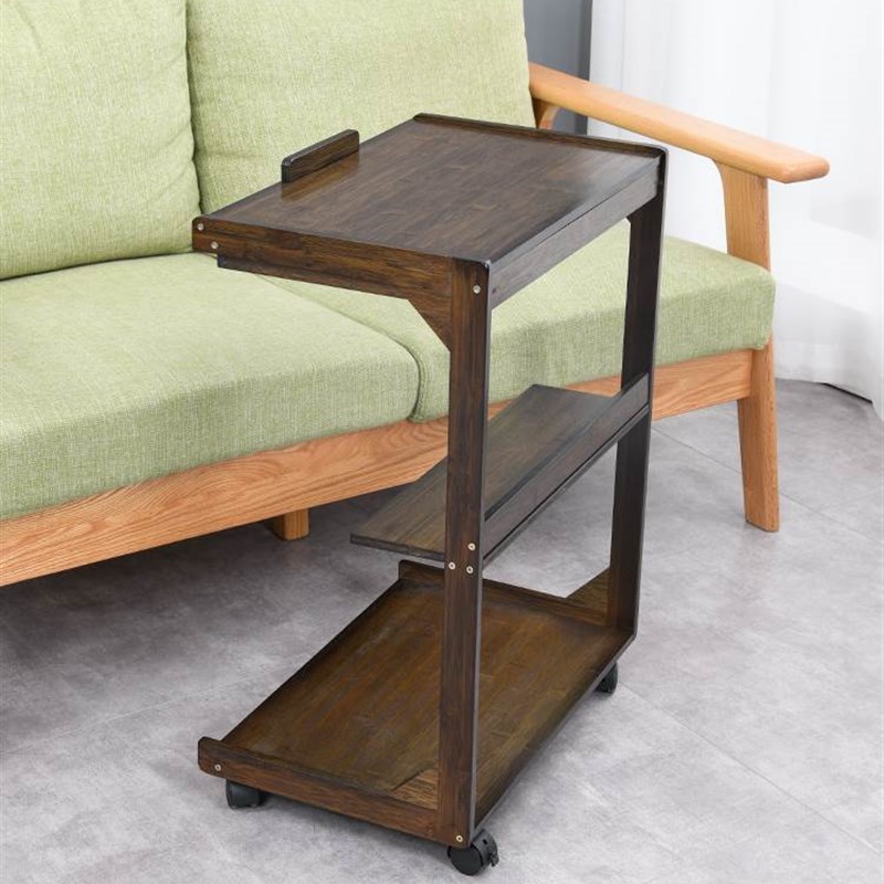 极速家用移动边几带轮迷你角几z电脑桌床边桌简易小茶几客厅沙发
