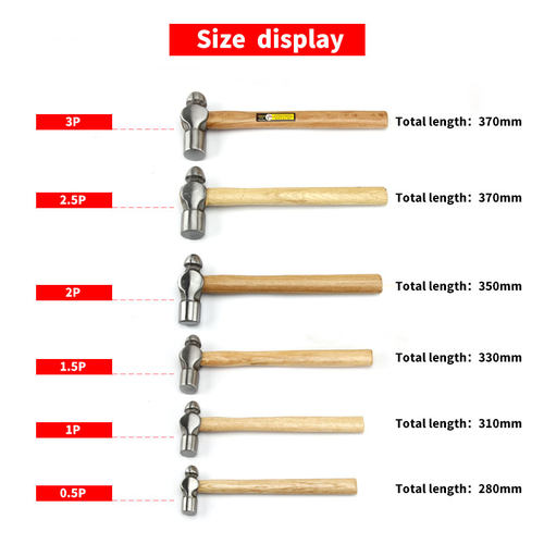新品High-cfarbon Steel Round Hammer Ball Pein Nipple Hammer