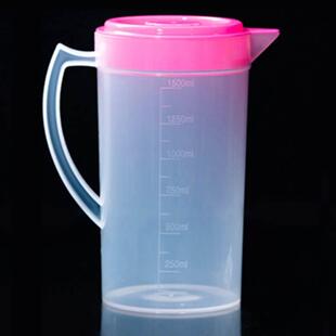 新品1500ml毫升PP量杯大容量冷水M壶带盖子带刻度量筒包邮