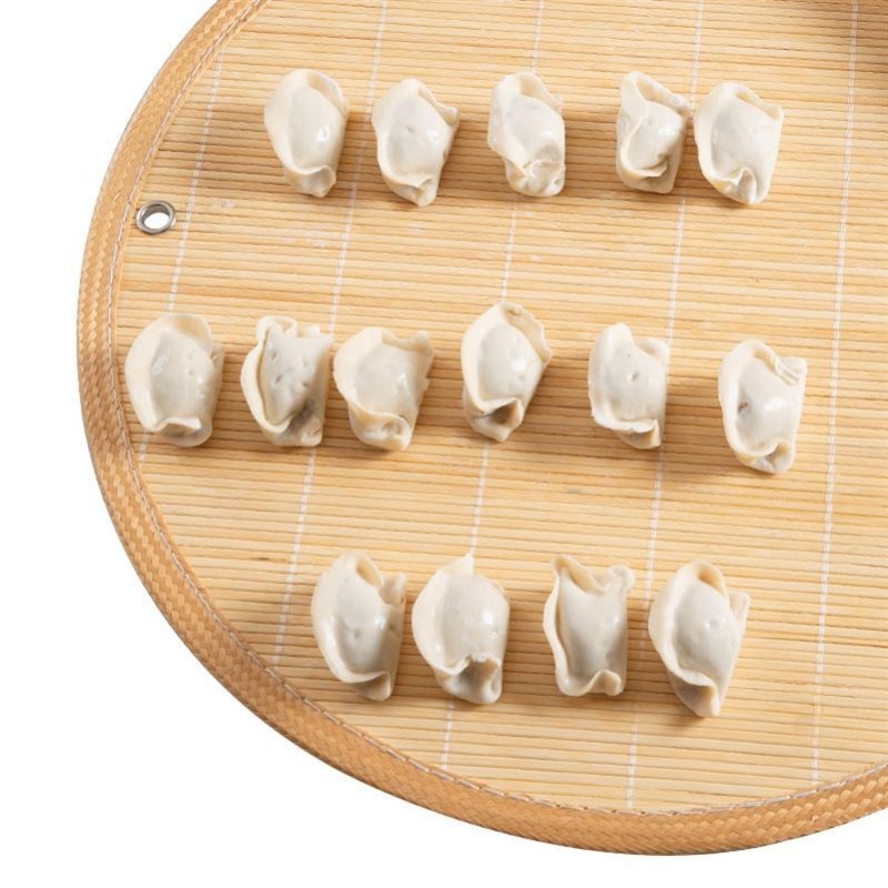 饺子放置盘家用盖帘竹制水饺篦子不粘垫盖垫多层盘圆形放饺子托盘