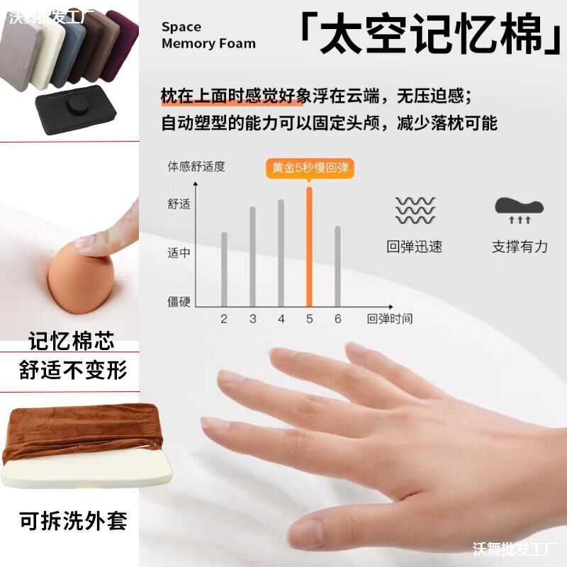 速发床枕头美专用防塌院睫按摩头枕带圆枕长方形小柱头垫枕芯