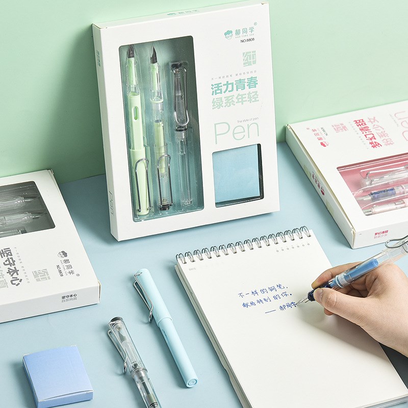 速发郝同学简约字笔正姿铱钢练金笔成人男孩三年级小学生送礼用硬