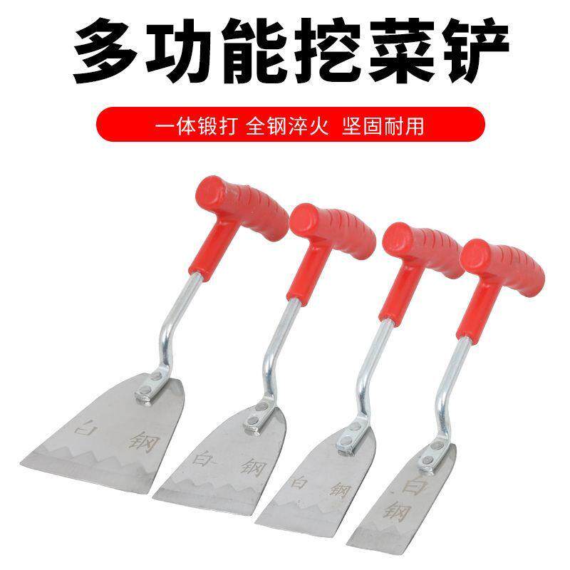 现货花铲挖野菜大蒜铲剪t刀手工铁铲铁柄小锄头栽花种菜园艺小铲