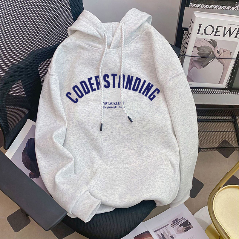 儿童美式字母连帽卫衣男女童秋冬