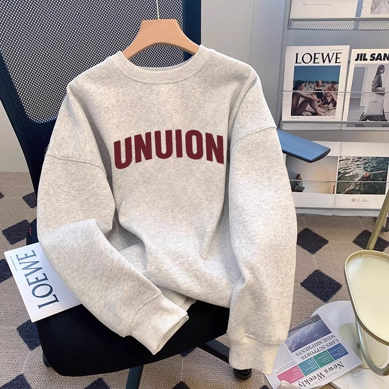 儿童白灰色圆领卫衣男女童秋冬加绒加厚潮牌中大童学生内搭上衣服,童装/婴儿装/亲子装,卫衣/绒衫,淘宝优惠券,粉丝福利购,淘宝优惠卷