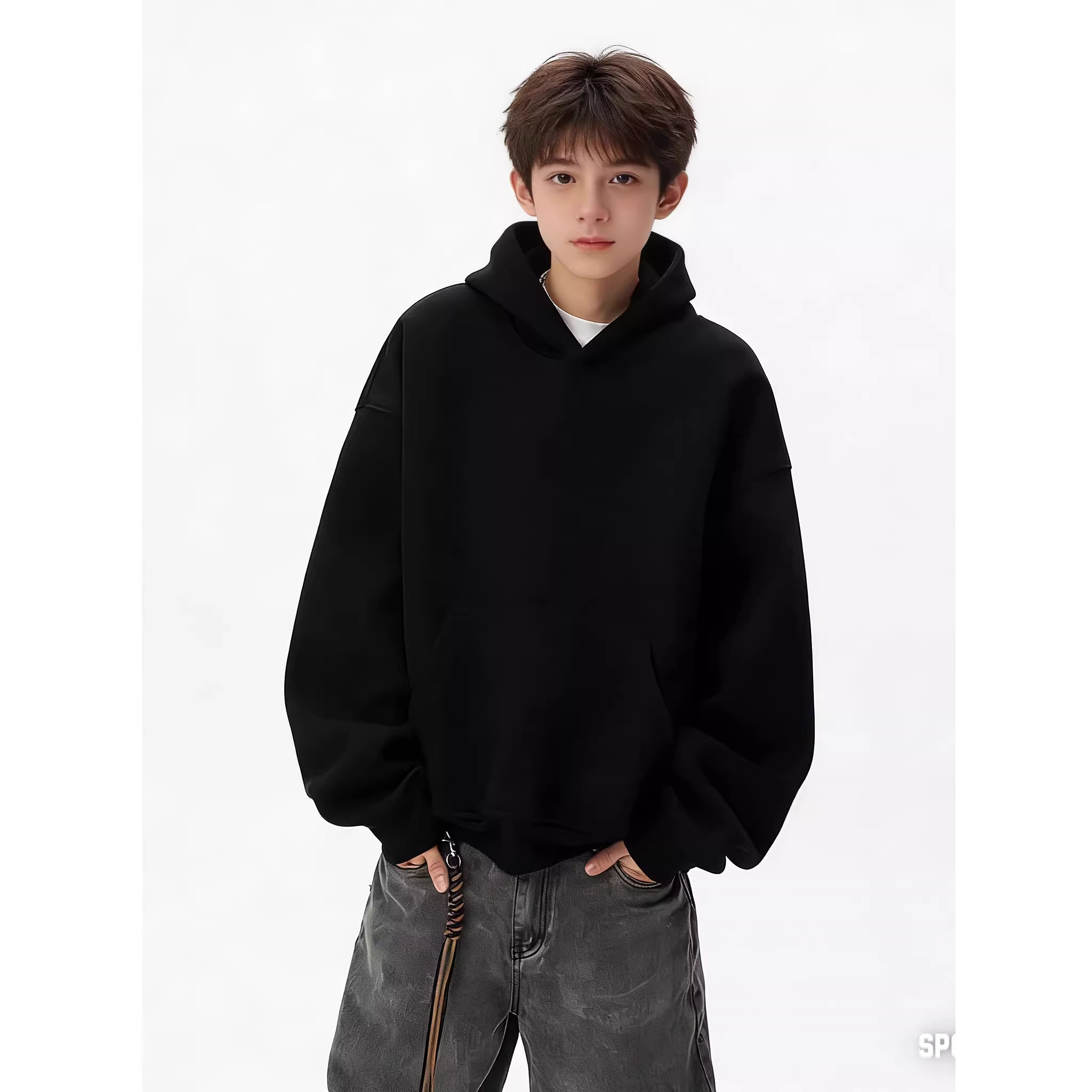 儿童重磅400G百搭连帽卫衣男童春秋冬纯色外套加绒加厚中大童帽衫,童装/婴儿装/亲子装,卫衣/绒衫,淘宝优惠券,粉丝福利购,淘宝优惠卷