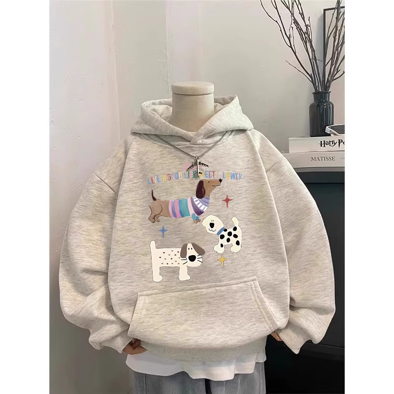 儿童装卡通印花连帽卫衣男女童秋