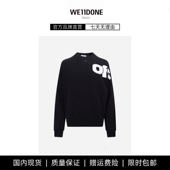 WE11DONE 现货 TRACK毛衣前后字母大LOGO圆领休闲套头毛衣美式