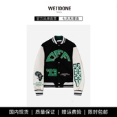 WE11DONE 现货 TRACK贴布鳄鱼字母图案棒球服夹克外套男女同款
