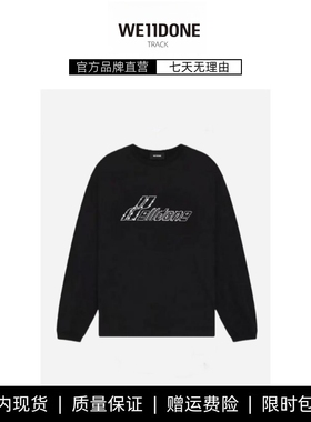 【现货】WE11DONE TRACK丁禹兮休闲同款简约珍珠logo长袖男女T恤