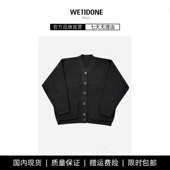 毛衣休闲宽松羊毛外套针织衫 TRACK纽扣V领开衫 现货 WE11DONE