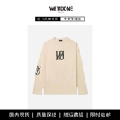 现货 WE11DONE TRACK全棉圆领裂纹字母LOGO男女款 秋冬长袖 T恤
