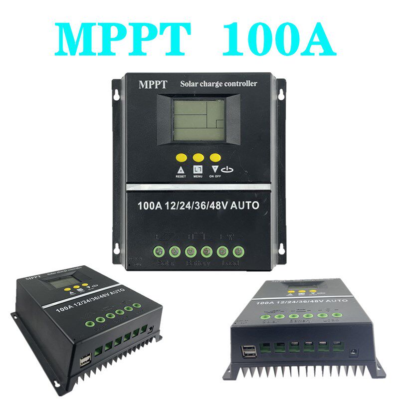 太阳能MPPT控制器12/24v/48智能型背光伏家用发电系统充电器100A