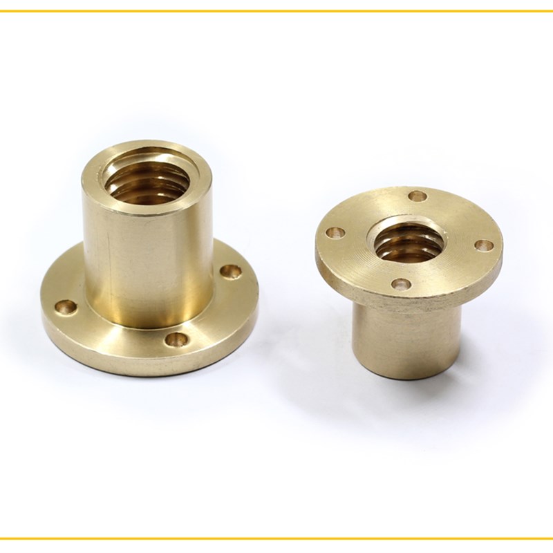 全铜圆法兰螺母 Th梯形丝杆螺杆螺母Tr12 14 16 20 24 28 30 36 4