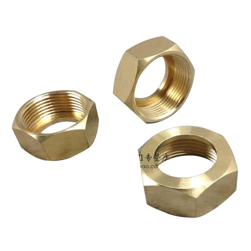 百战阀门 不锈钢波纹管铜螺母4分 6分1寸K2铜六角螺母配件进水软