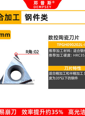 数控金属陶瓷刀片TPGH090204/110304L三角形开槽刀头内孔机夹刀粒