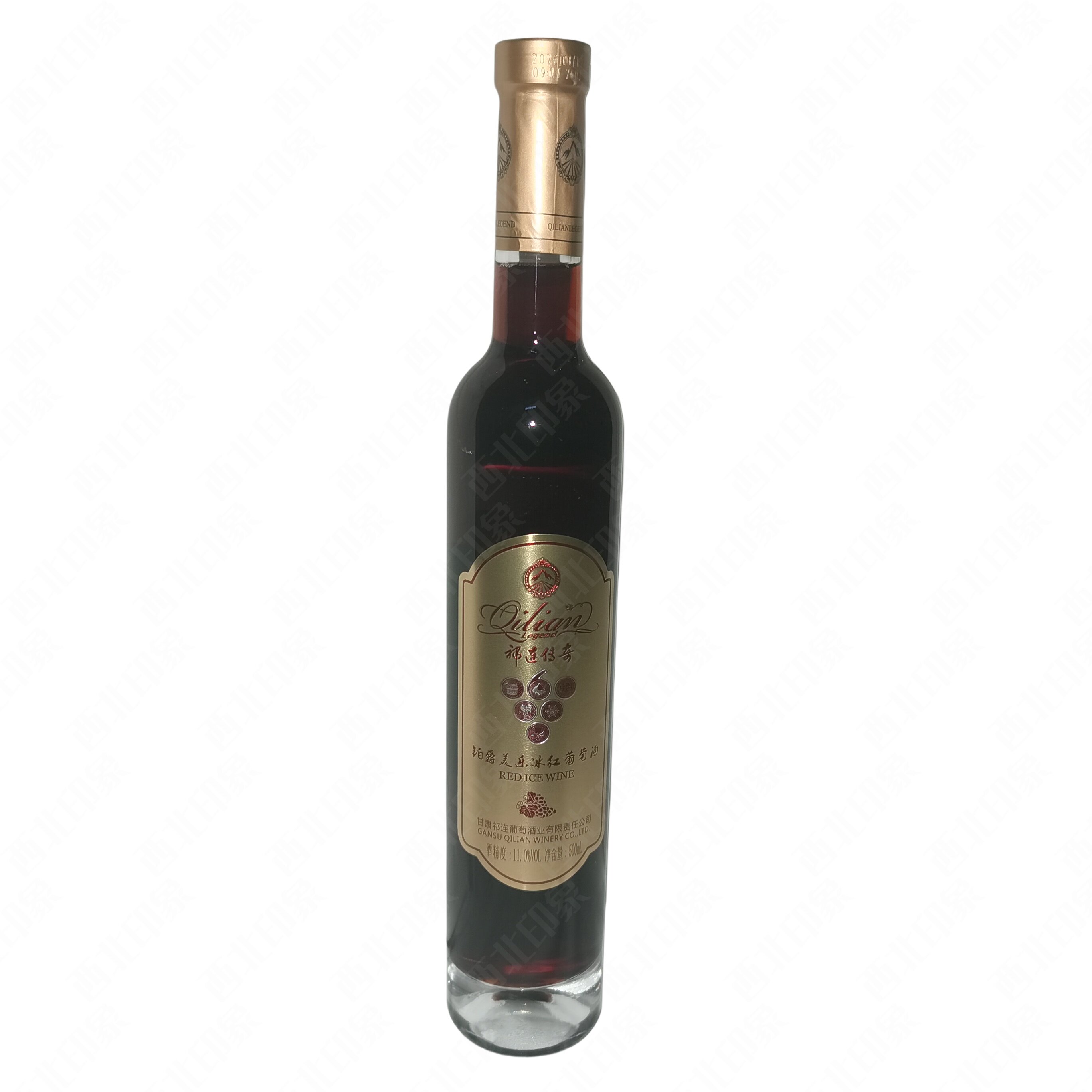 祁连传奇冰红葡萄酒铂爵500mL美乐品种张掖特产祁连冰酒木盒包装