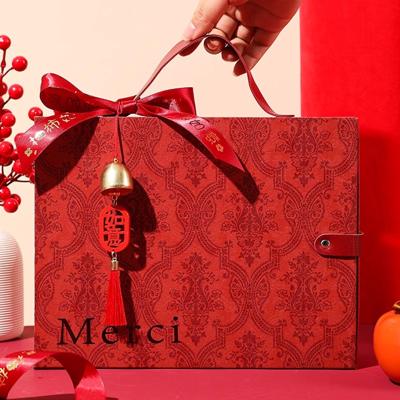 春节新年礼物空盒礼品盒包装盒大号高级感手提结婚婚礼伴手礼盒子