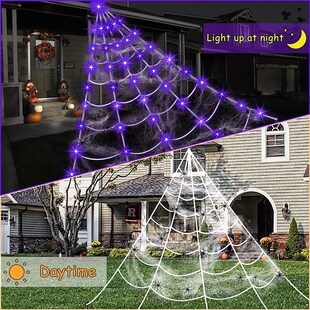 Spider Triangulation 速发Halloween Web Deco Luminous Outdoor