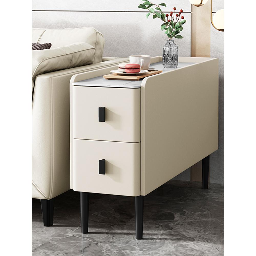 储物柜柜客厅边几侧边柜沙发边柜柜边桌缝隙边柜实木超窄角几轻奢