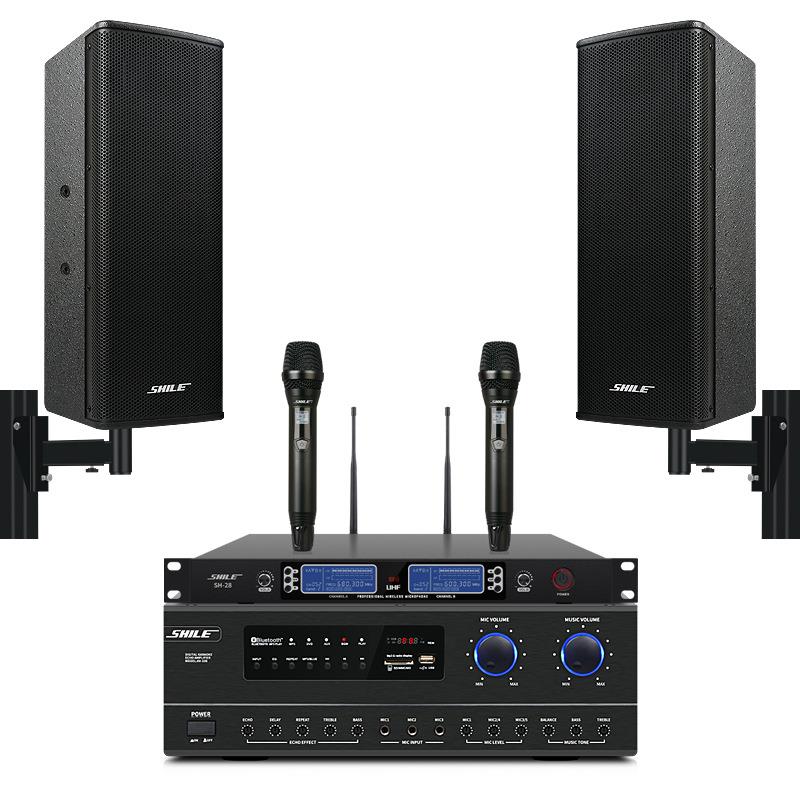 麦克风会议套装功放全套电视音响客厅门店壁挂音响套装