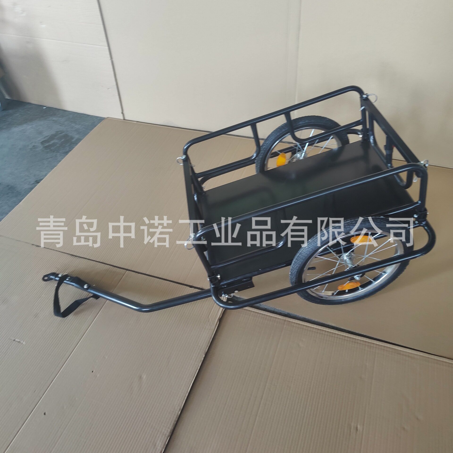 简易折叠铁自行车拖车