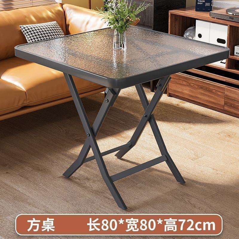 折叠桌子家用小户型长方形餐桌多功能便携简易户外出租屋摆摊圆桌