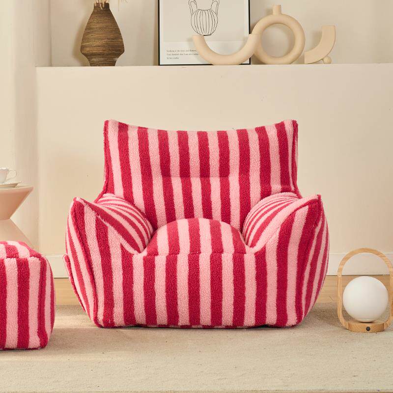 9W奶油风懒人沙发豆袋榻榻米儿童阅读区小沙发客厅卧室单双人休闲