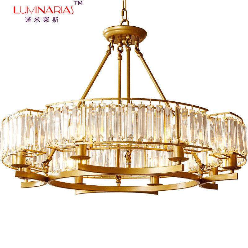 简约家用客厅美式吊灯工业风乡村个性水晶吊灯创意铁艺现代吊灯