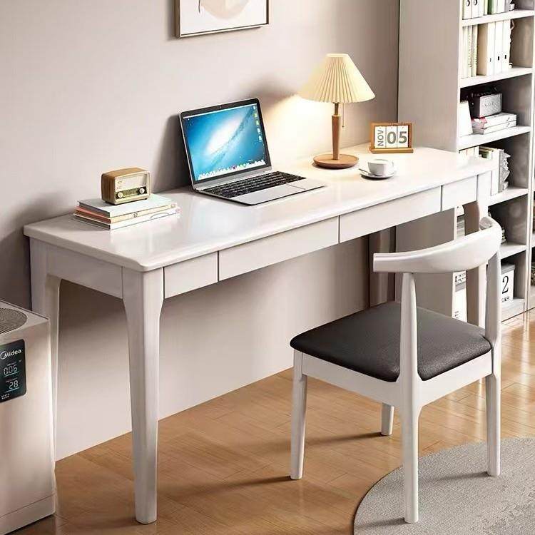 纯实木儿童书桌家用学习学生小户型卧室电脑桌简易初中生写字桌子