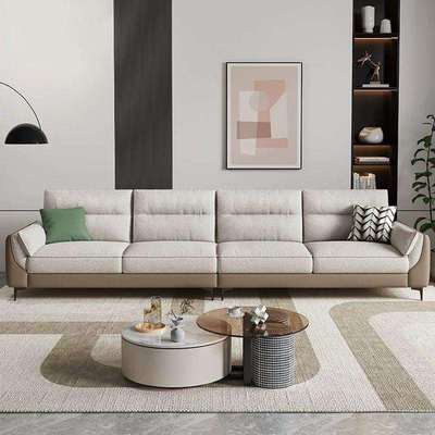 可拆洗棉麻布艺沙发客厅简约现代沙发大小户型意式猫爪皮直排沙发