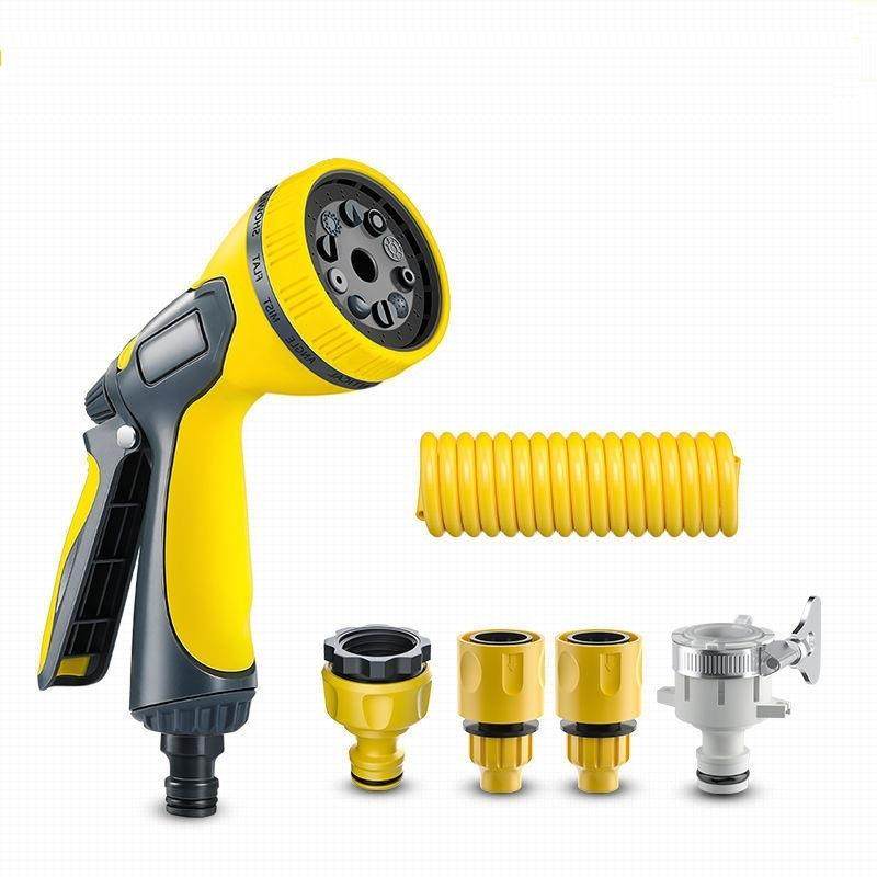 多功能弹簧伸缩水管家用洗车高压水枪花园浇花软管易收纳喷枪