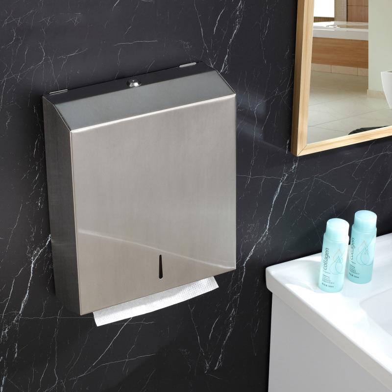 304不锈钢卫生间纸巾盒厕所厕纸盒厕纸架方形纸巾架擦手纸盒方纸