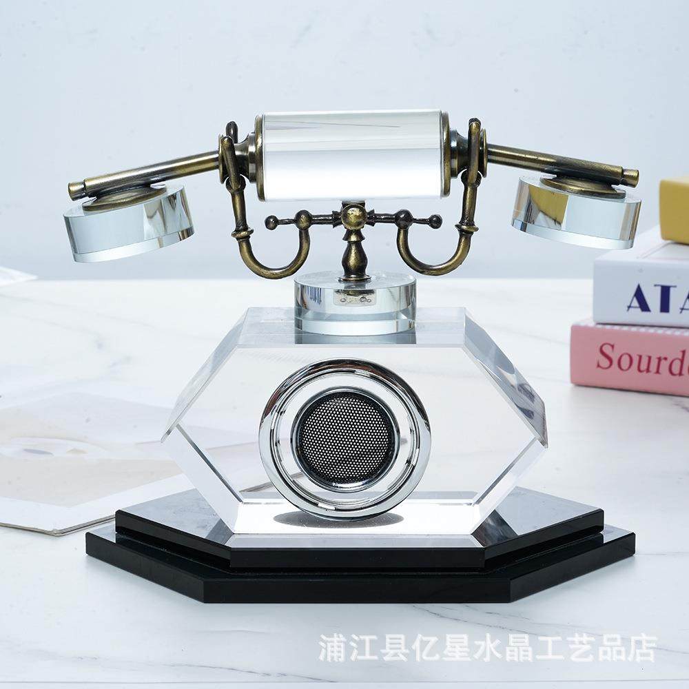 新中式电话机摆件样板房居家客厅电视柜玄关桌面茶几软装饰品礼赠