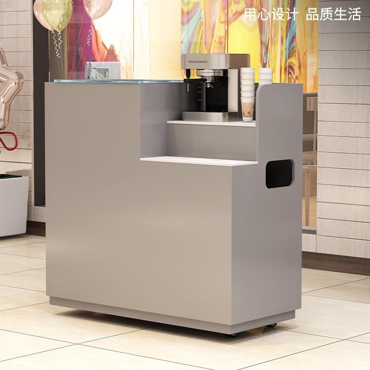 简约现代商场迎宾台接待台餐饮店咨询台餐厅迎宾可移动迎宾台小型