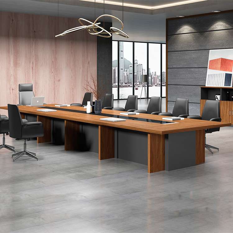 办公室家具长条桌简约现代职员洽谈桌多人会议桌椅组合 会议桌