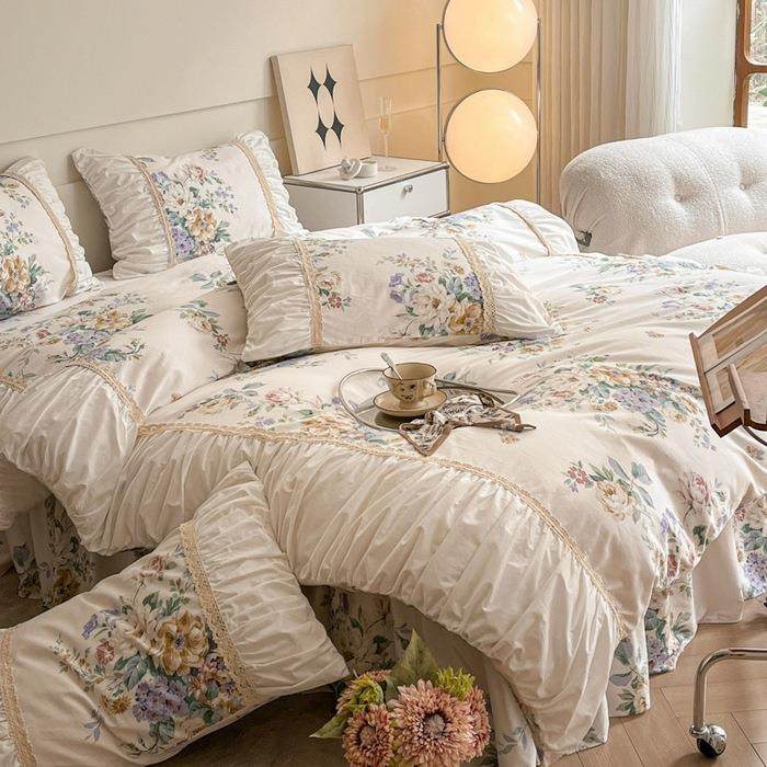 高奢法式单件纯棉床裙床上四件套公主风复古全品2024新款被套,智能设备,其他智能设备,淘宝优惠券,粉丝福利购,淘宝优惠卷
