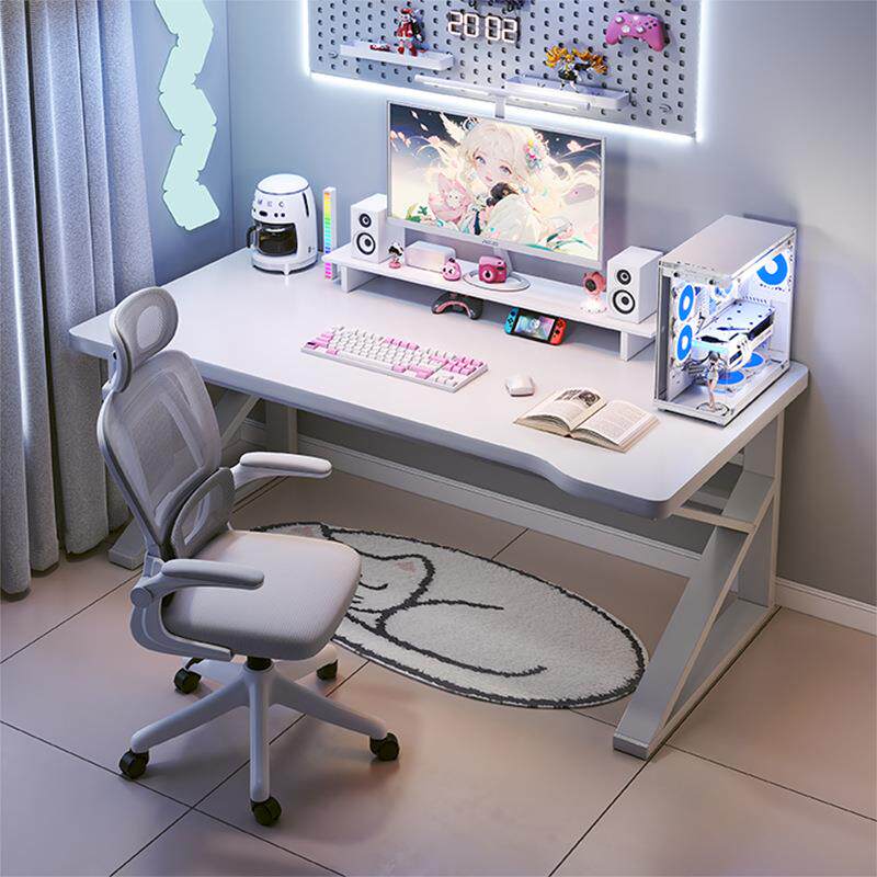 台式电脑桌卧室家用长条主机游戏情侣并排双人电竞桌套装简易桌子