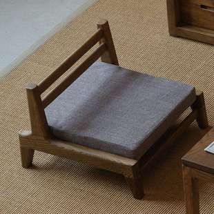 和室椅日式榻榻米椅子主人椅靠背椅实木矮凳子桐木小椅子矮椅子