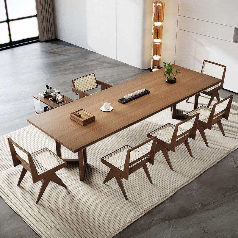 北欧长方形实木泡茶桌椅组合简约大板泡茶桌家用办公室茶桌椅,收纳整理,烫衣板及配件,淘宝优惠券,粉丝福利购,淘宝优惠卷