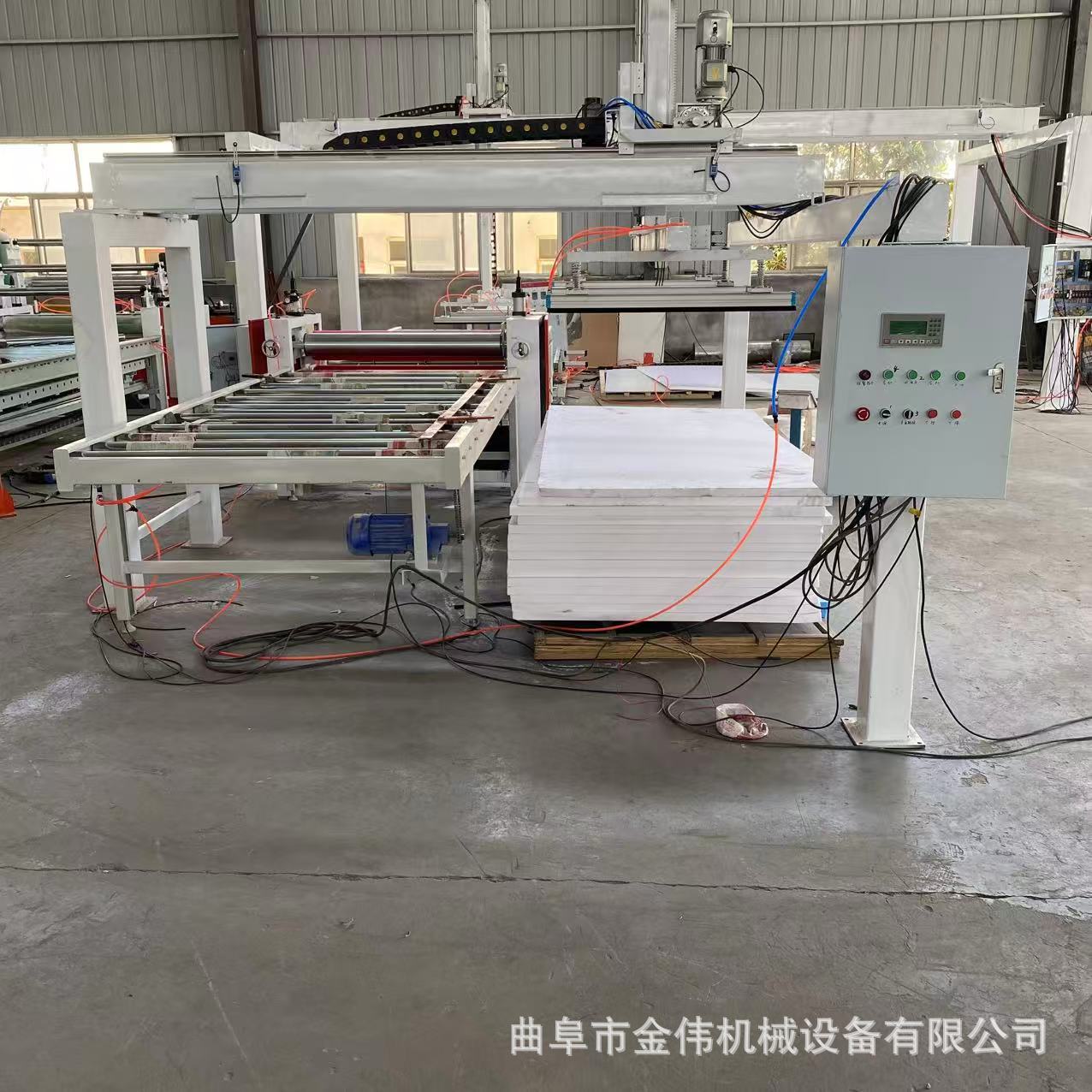 龙门框架上下板挤塑碳晶覆膜机