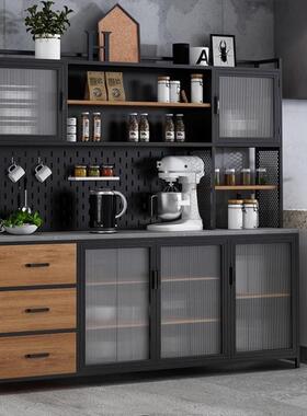 Tal餐边柜一体靠墙loft工业风岩板茶水柜厨房储物柜橱柜置物柜