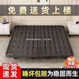 日式简约无床头悬浮床架子排骨架家用铁艺床加厚单人双人铁架子床