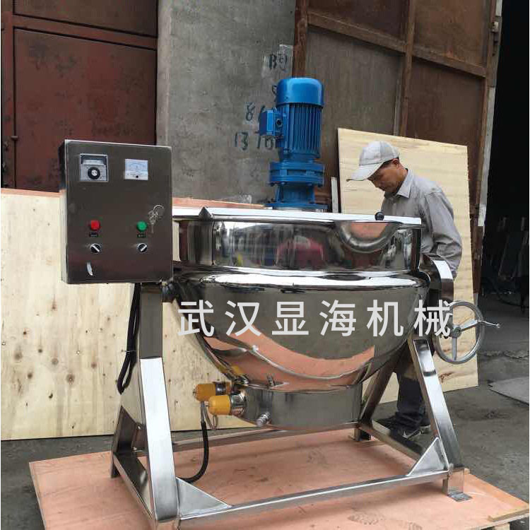 不锈钢电加热夹层锅卫生级可倾搅拌夹层锅蒸汽电加热