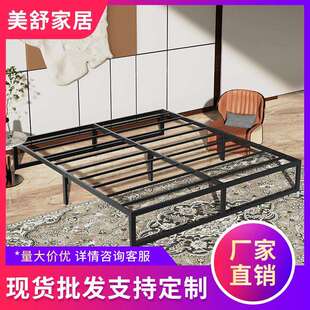 铁艺床金属铁架床1米5单人折叠床双人床1米8简约卧室公寓铁床