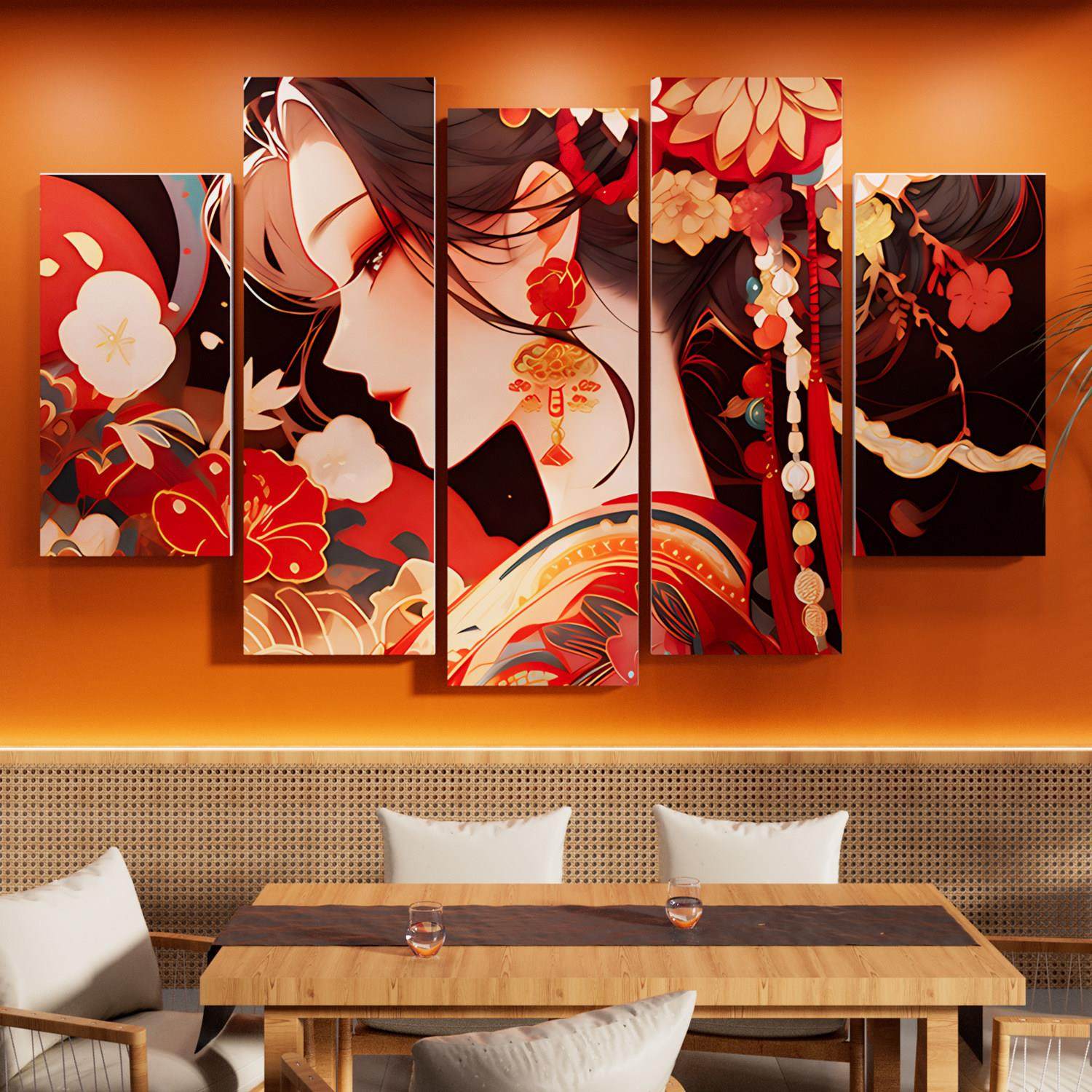 网红火锅店墙面装饰饭店餐饮烧烤肉文化背景墙贴纸国潮风花旦挂画,家居饰品,文化墙贴,淘宝优惠券,粉丝福利购,淘宝优惠卷