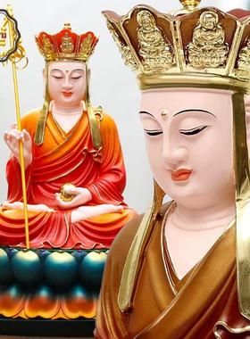 慈慧包邮树脂佛像 玻璃钢地藏王唐三藏菩萨 红衣九华山地藏王佛像